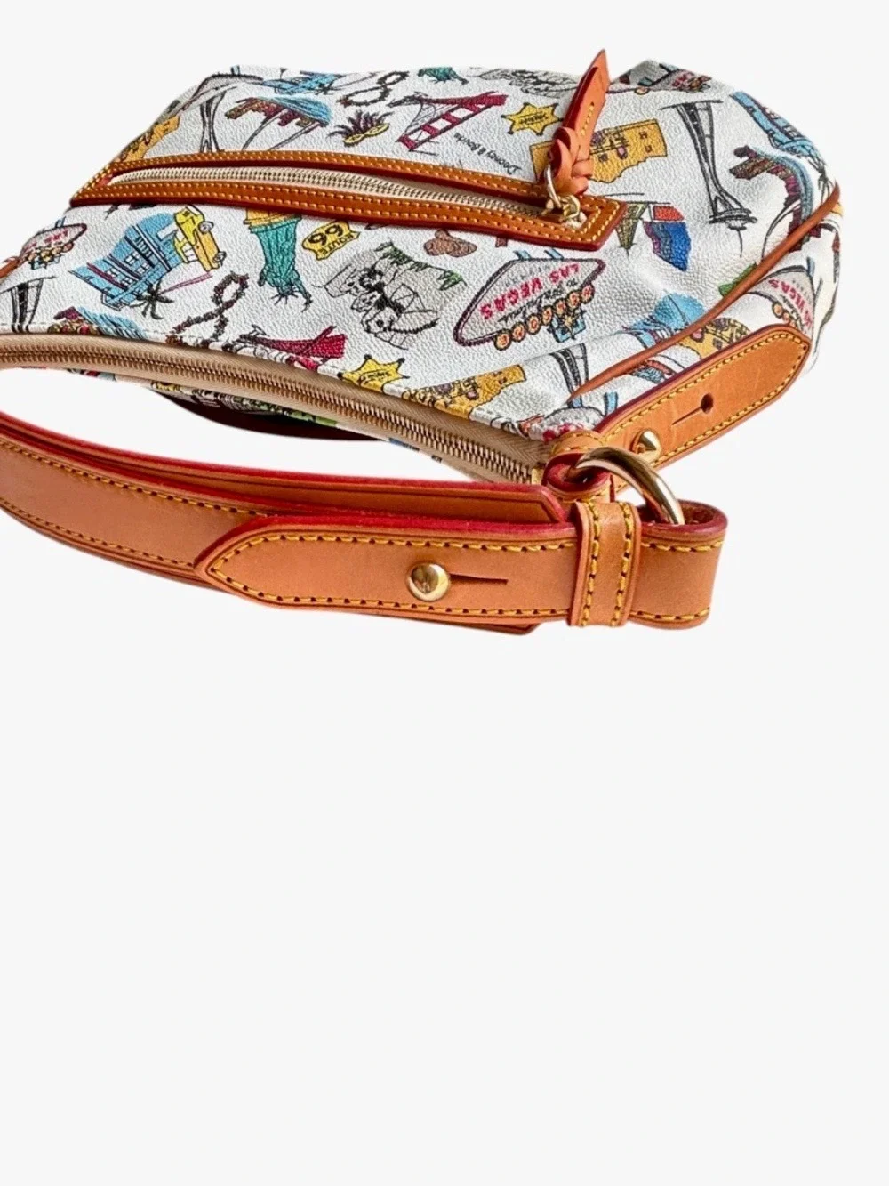 NWOT Dooney & Bourke East West Colins Hobo Bag Americana Icon Landmarks Bag